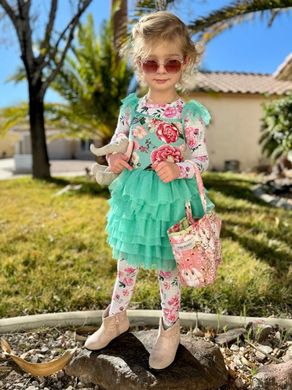 Posh Peanut Nikki Danielle Ruffled Tulle Smocked Dress